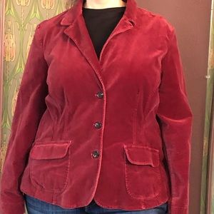 Tommy Hilfiger raspberry velour blazer 16
